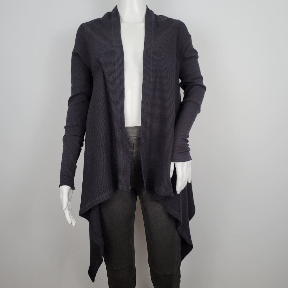 Splendid Thermal Wrap Black Cardigan - Picture 2 of 16